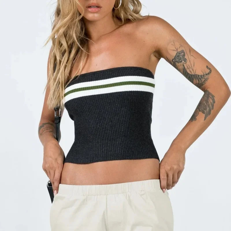 Knitted Chest Wrap Top Women’s