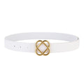 Knot Buckle Women Belt - White / 100cm / CHINA