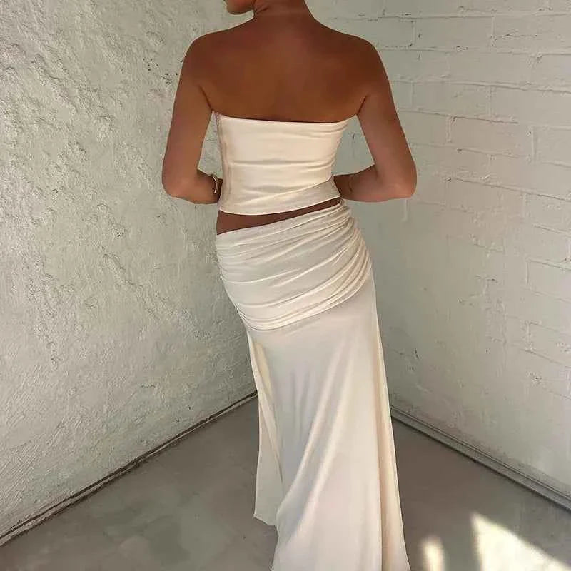 Lace High Street Half Dress Floral Camisole&Wrap Hips Skirts Sets