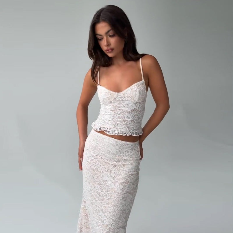 Lace Sling Skirt Suit Women - Other