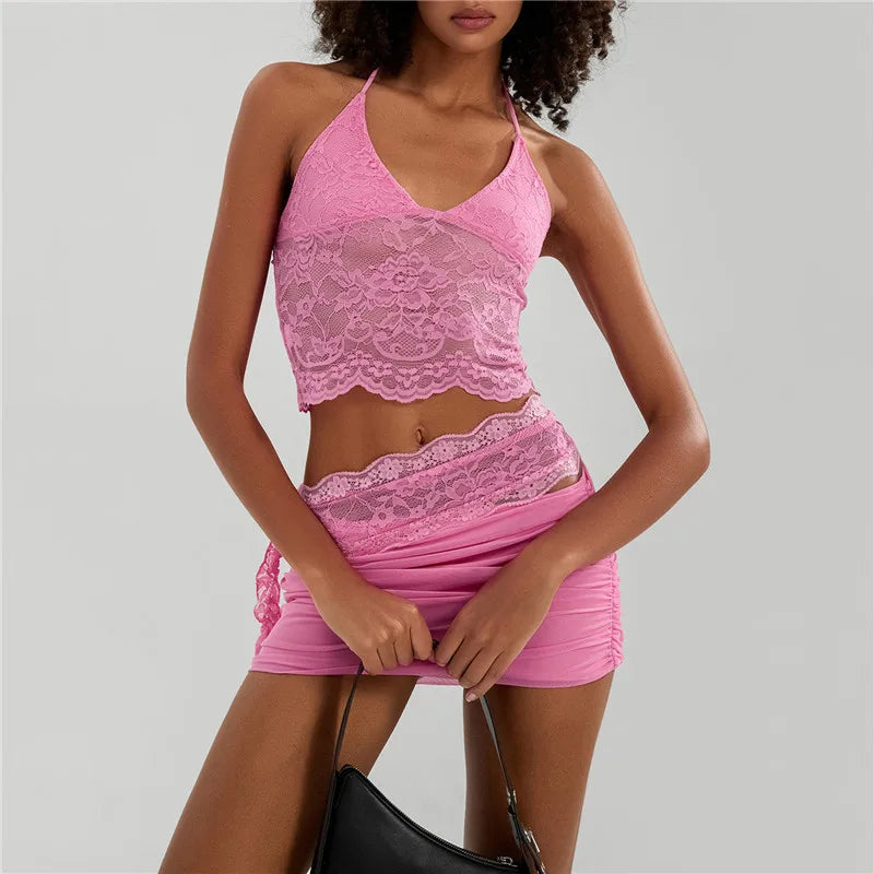 Lace Two Piece Set Women