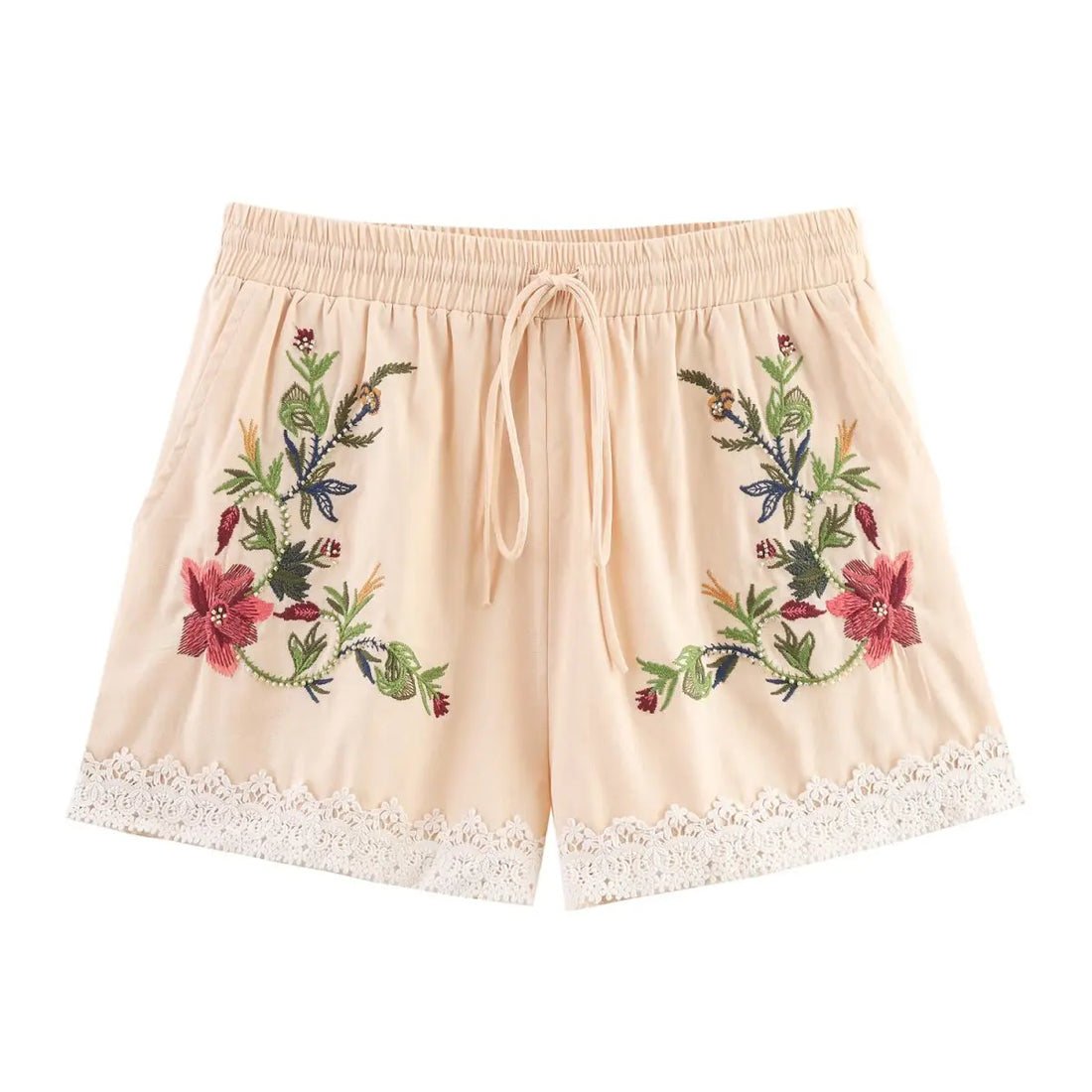 Lace up Decoration Casual Shorts - MULTI / L