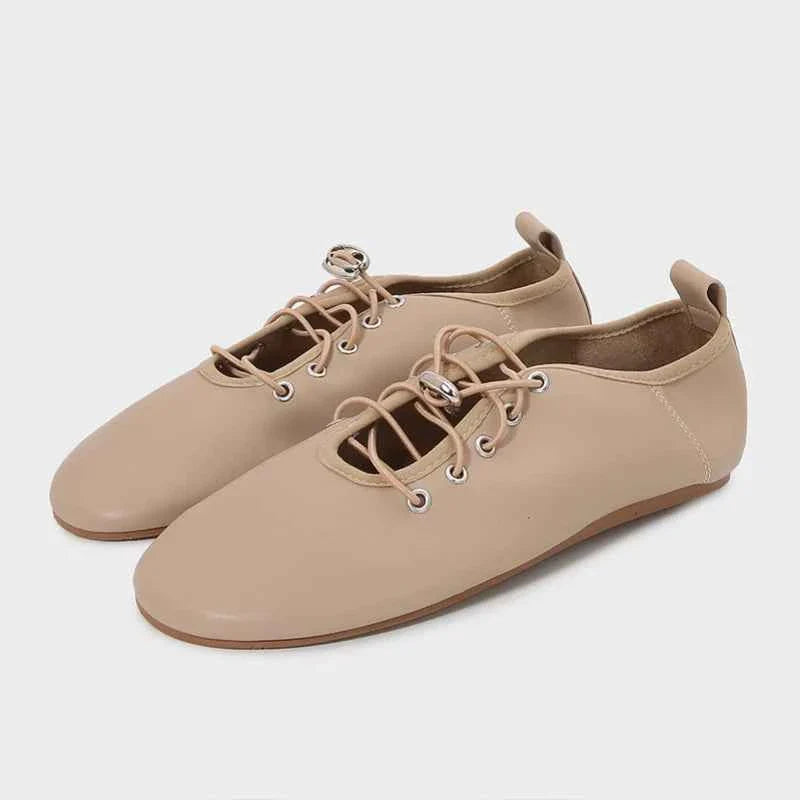 Lace Up Women's Shoes Soft Leather
