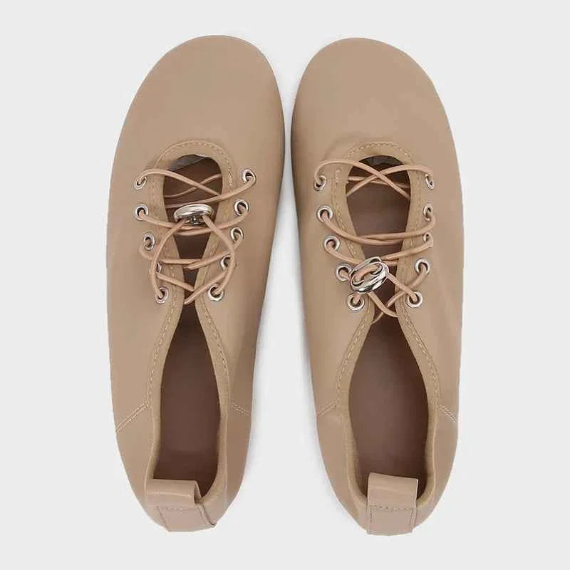 Lace Up Women's Shoes Soft Leather