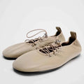 Lace Up Women's Shoes Soft Leather