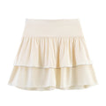 Laminated Decoration Short Skirt - Other