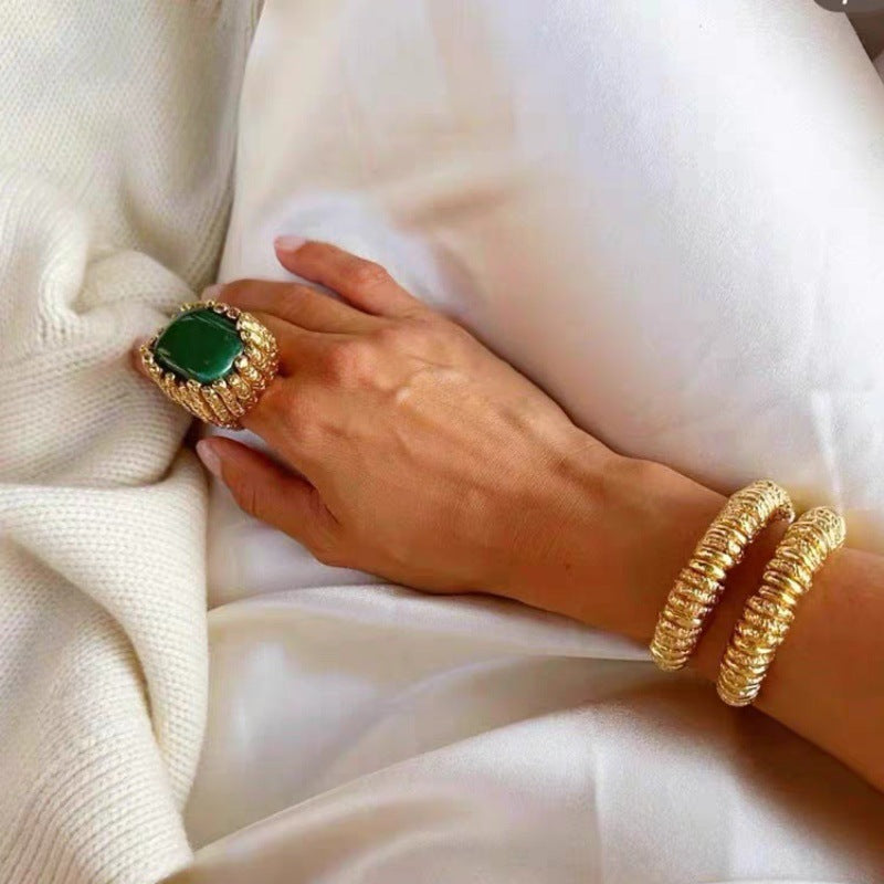 Large Square Resin Open Ring - electronic accessories