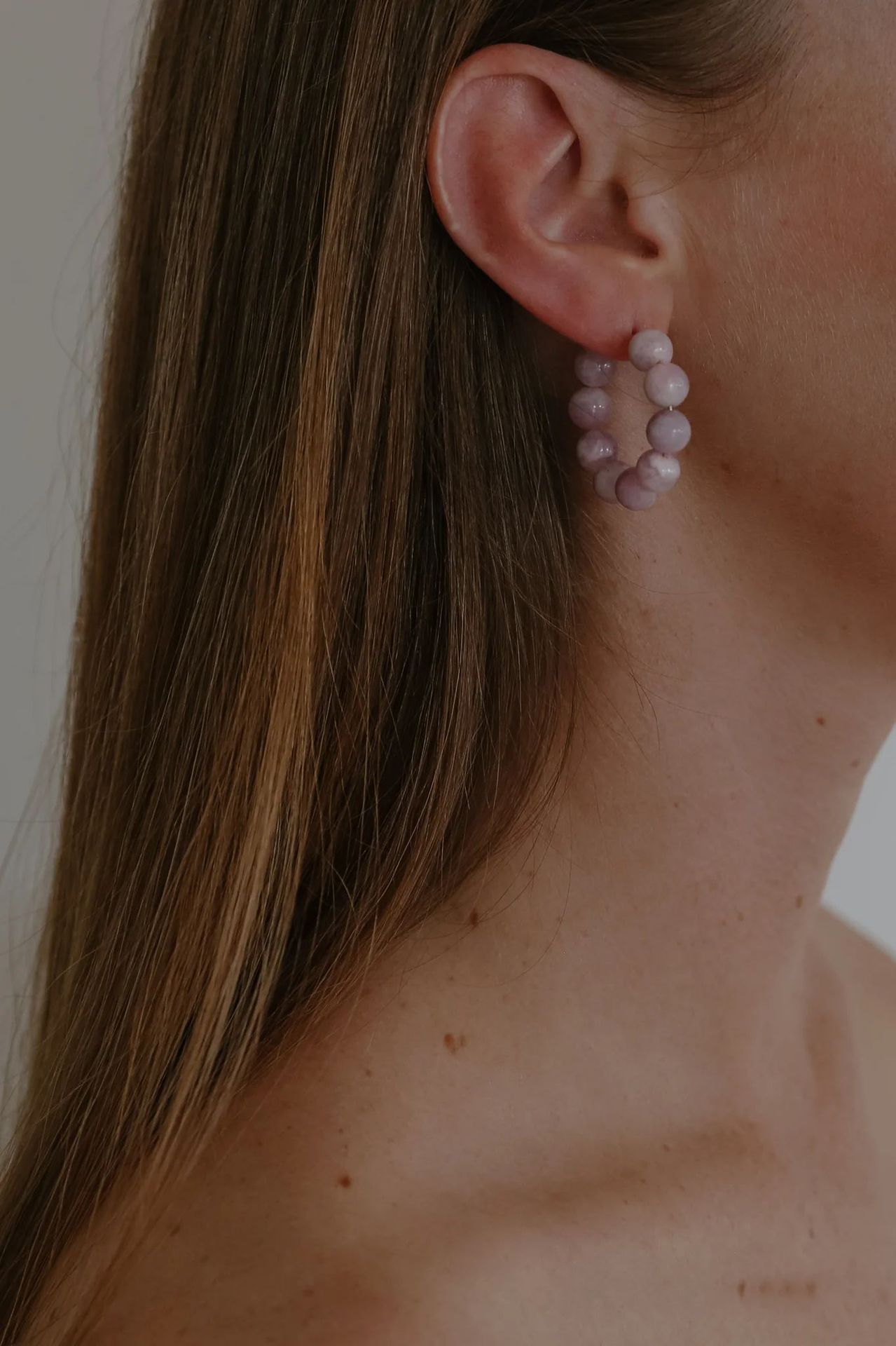 Lavender Purple Ball Clavicle Chain Women - Ear Ring Pairs / Free Size - electronic accessories