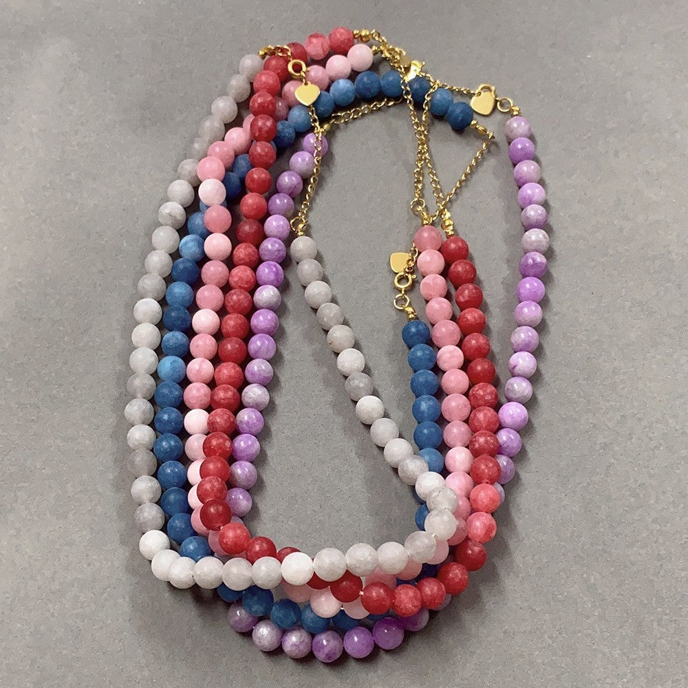 Lavender Purple Ball Clavicle Chain Women - electronic accessories