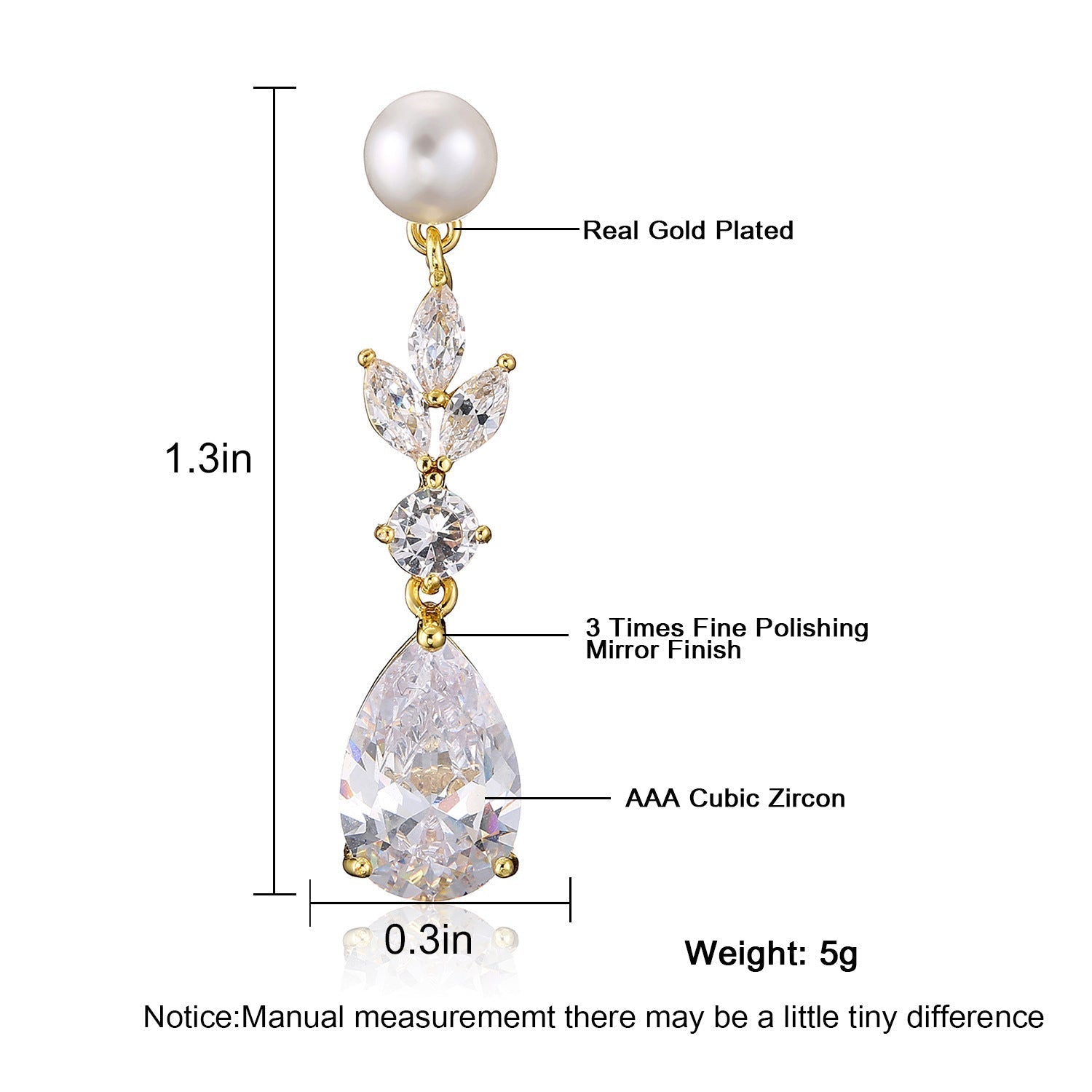 Leaves Zircon Water Drop Earrings Women - electronic accessories