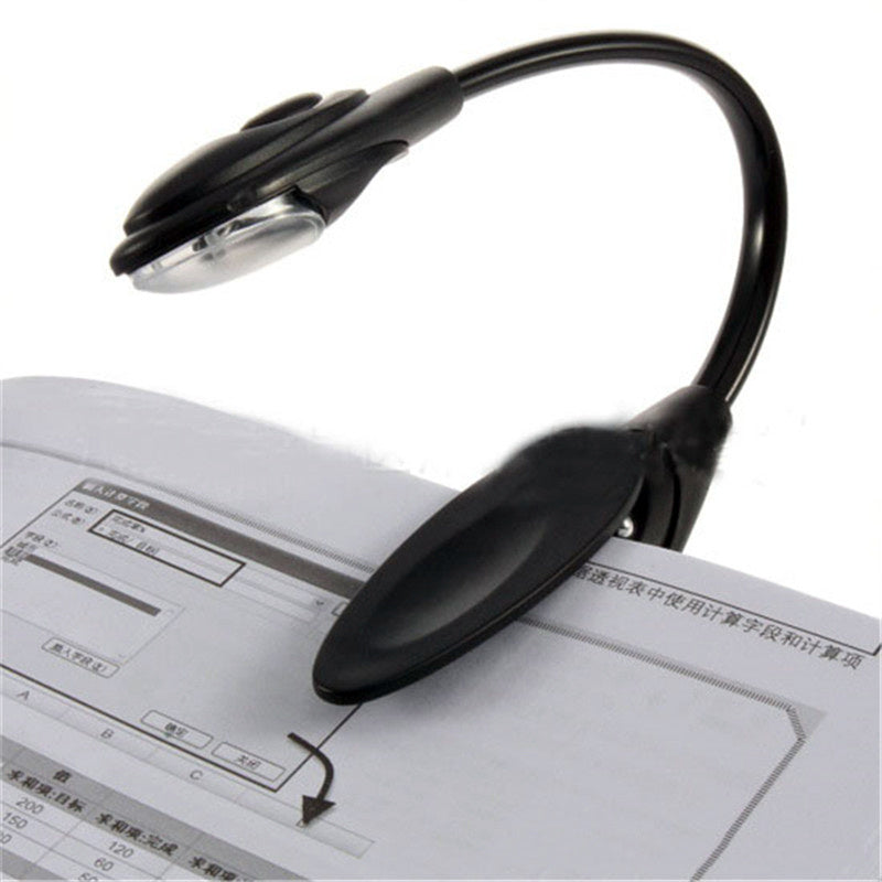 Led Book Light Mini Clip-On - Black 4pcs