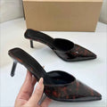 Leopard Print Women High Heels Sandals