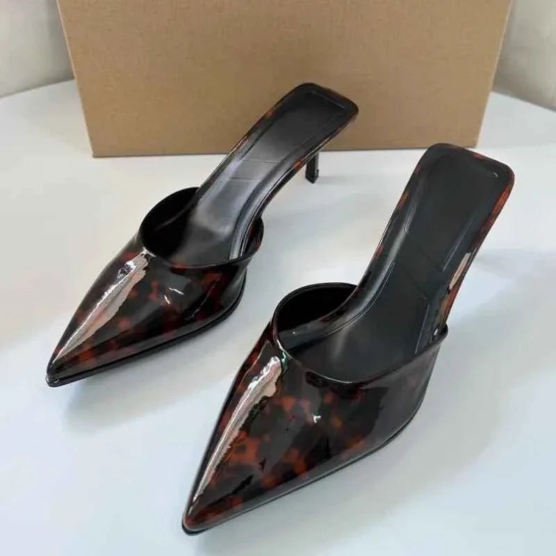 Leopard Print Women High Heels Sandals