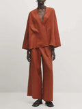 Lien V-neck Shirt Loose Pant Lady’s Set