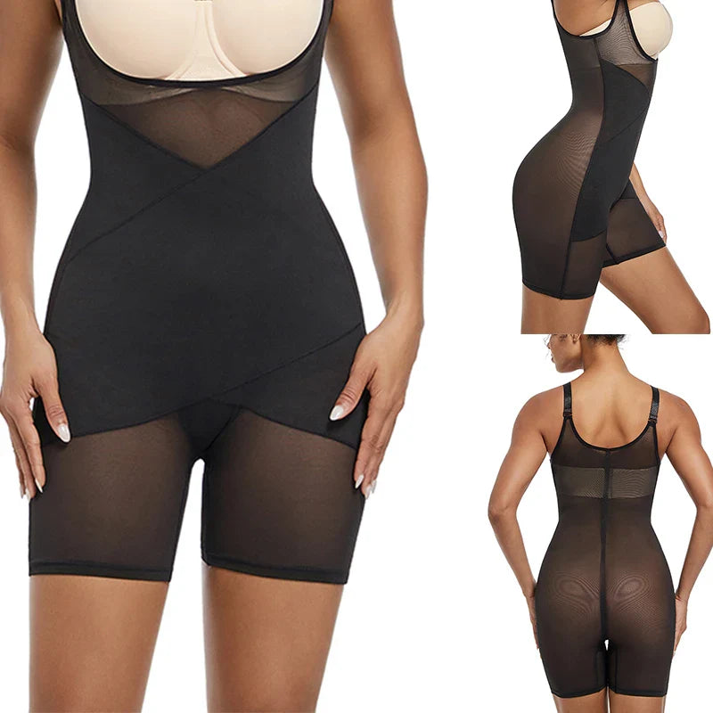 Light Shapewear Bodysuit Body Shaper Women - Black 803 / 3XL
