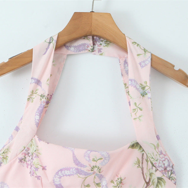 Lightweight Slim Fit Chiffon Split Mid-length Dress - Other