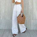 Linad Street Chic White Wide Leg Pants Women