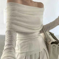 Long Sleeve Off-shoulder Women Sweater