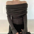 Long Sleeve Off-shoulder Women Sweater