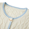 Long Sleeve Round Neck Button Down Sweater Knitted
