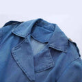 Loose Double-Breasted Denim Style Coat