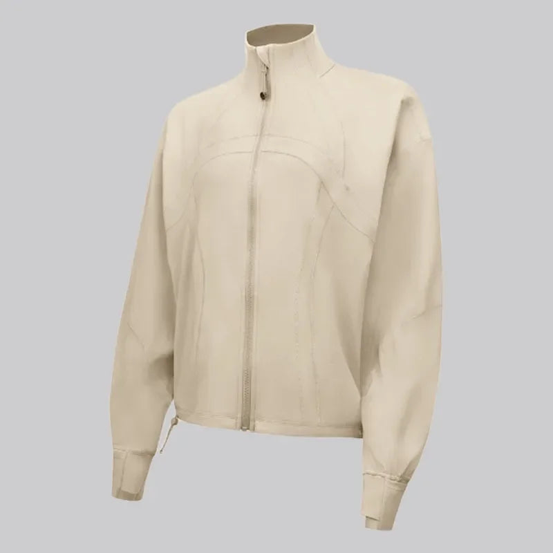 Loose-Fit Fashionable Stand Collar Batwing Sleeve Top For Women