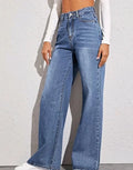 Loose High Waist Wide Leg Jeans Women - Blue / XXL