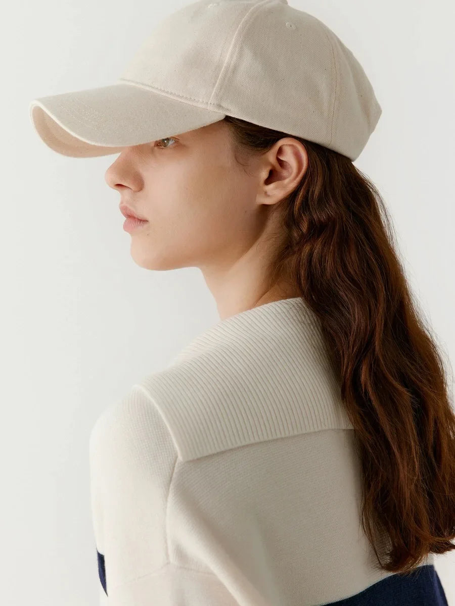 Loose Navy Collar Striped Cashmere Sweater