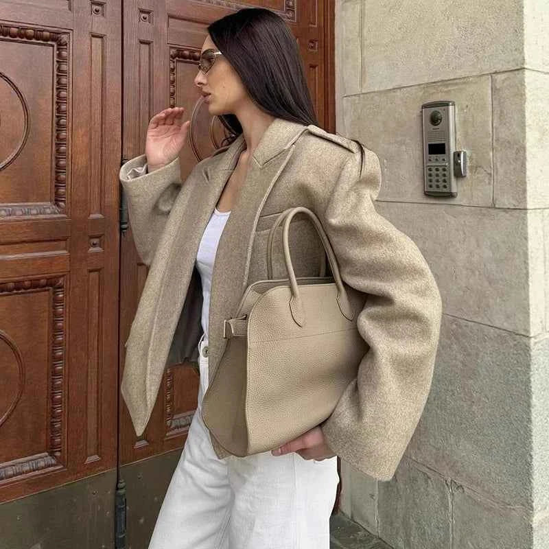 Loose Short Blend fiber Coat For Women