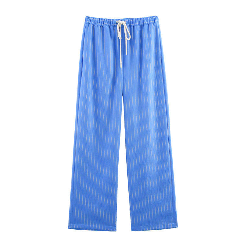 Loose Striped Shirt Pants Suit - L - electronic accessories
