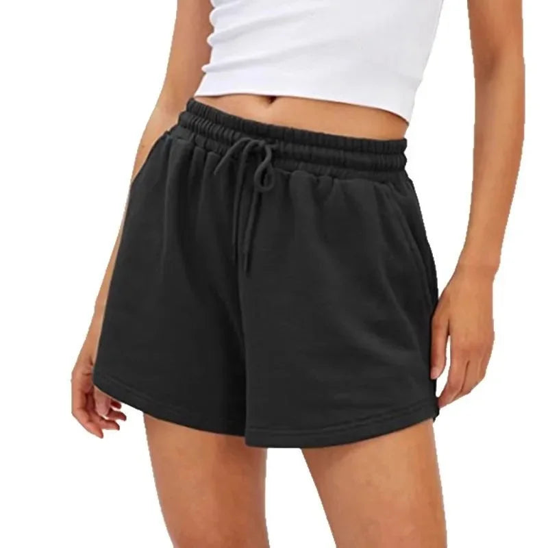 Loose Wide Leg Casual Sport Shorts Women’s - L / black