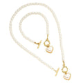 Love Pearl OT Buckle Necklace Bracelet Set - XL084 - electronic accessories