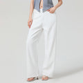 Low Waist Zipper Button Closure Bow Loose Trousers Women