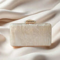 Marble Nude Handmade Textured Acrylic Evening Bag