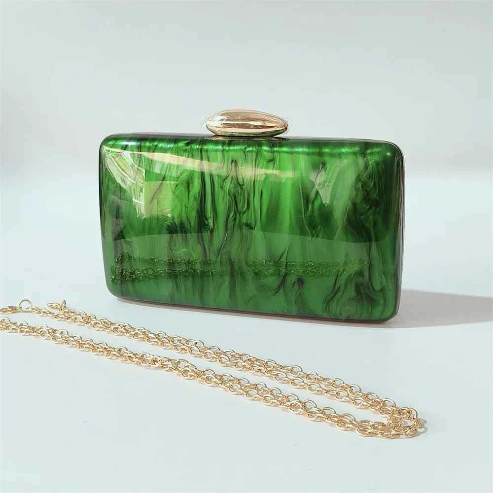 Marble Nude Handmade Textured Acrylic Evening Bag