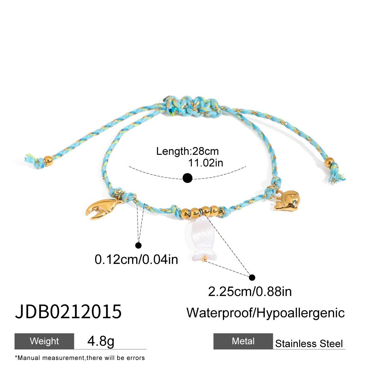 Marine Woven Diy Bracelet Stainless Steel - JDB0212015 - electronic accessories