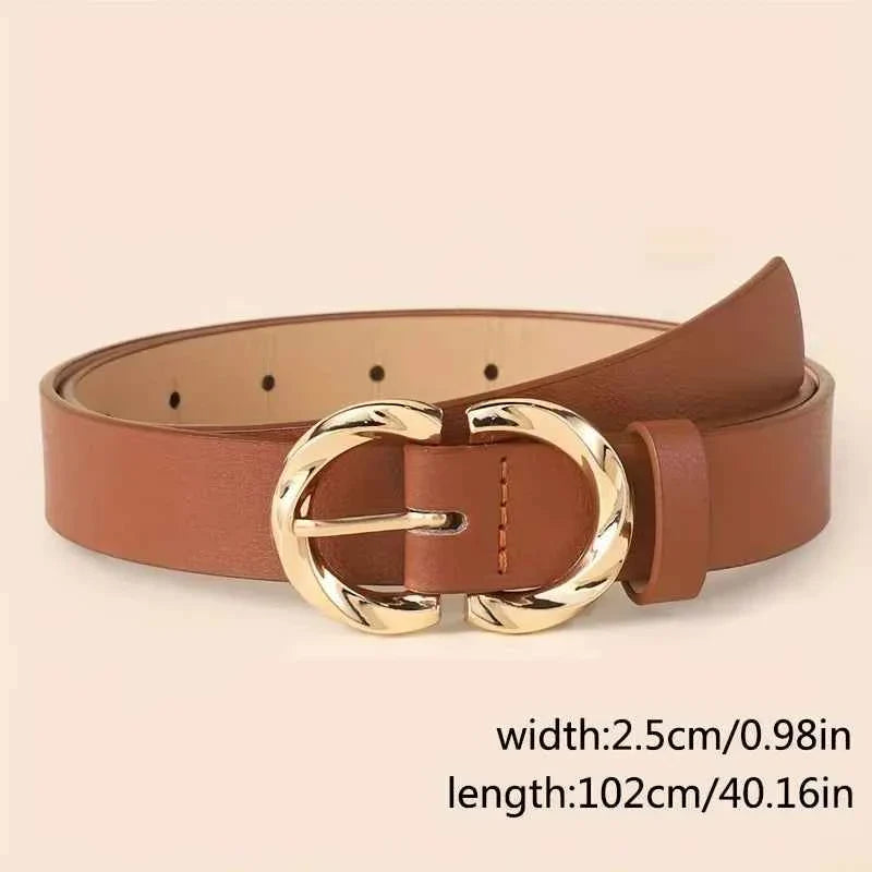 Metal Buckle PU Belt Classic Fashion Belt