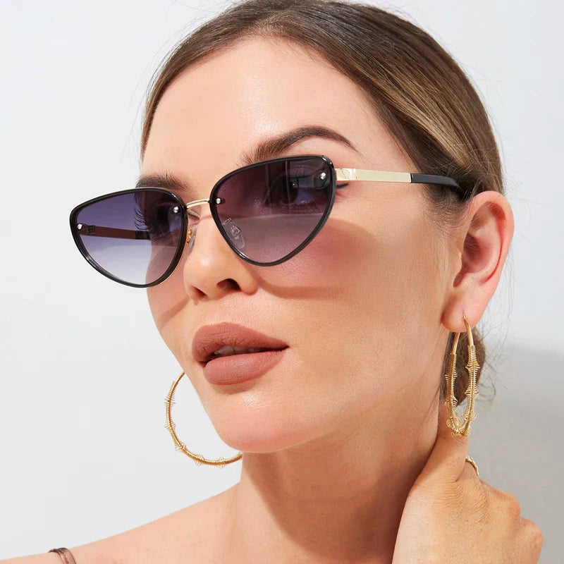 Metal Cat Eye Sunglasses Women