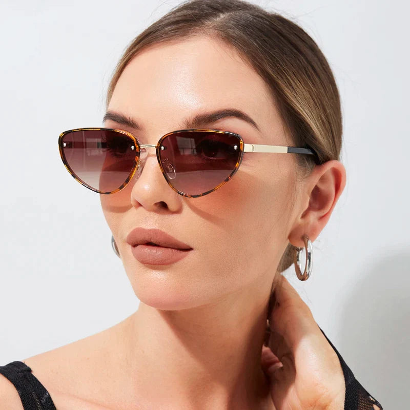 Metal Cat Eye Sunglasses Women