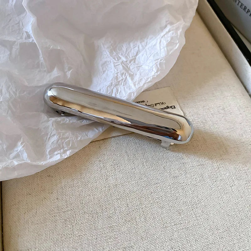 Metal Irregular Golden Rubber Bands Elastic Hair Scrunchies - Silver1