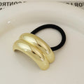 Metal Irregular Golden Rubber Bands Elastic Hair Scrunchies - Gold4