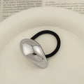 Metal Irregular Golden Rubber Bands Elastic Hair Scrunchies - Silver3