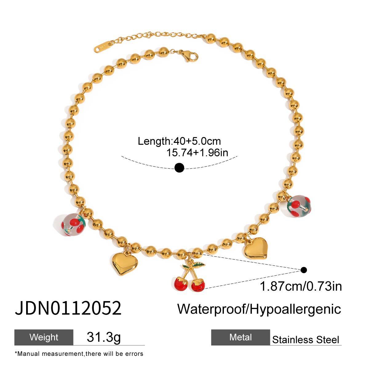 Michelle Fruit Charm Gold Necklace - JDN0112052 - electronic accessories