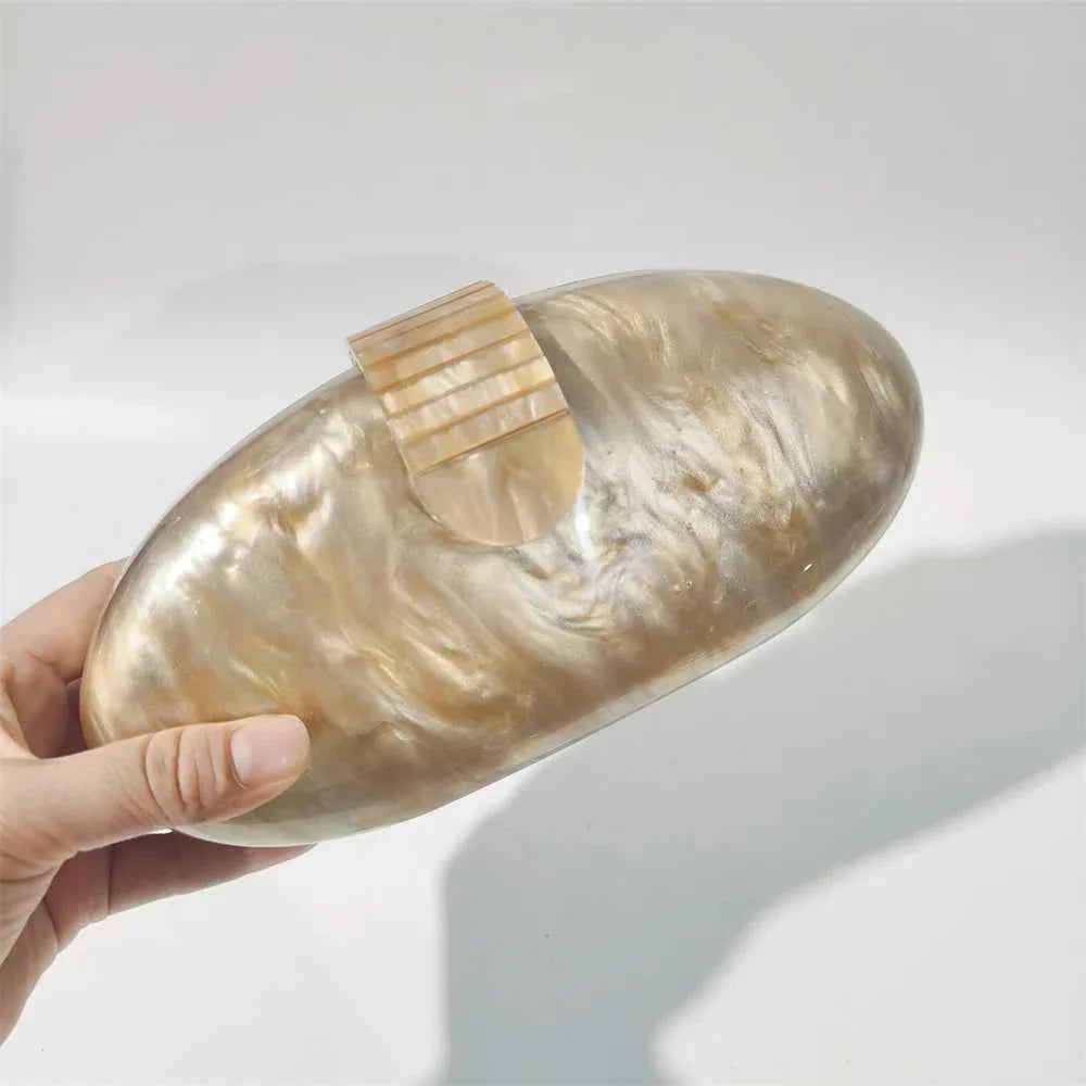 Mini Marble Bag Champagne Evening Clutch Bag