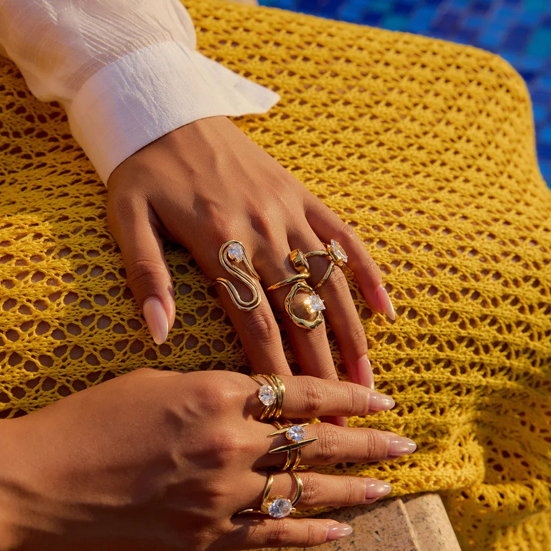 Minimalist Gold Color Plated Stainless Steel Rings