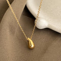 Minimalist New Small Water Drop Titanium Steel Necklace For Women - electronic accessories