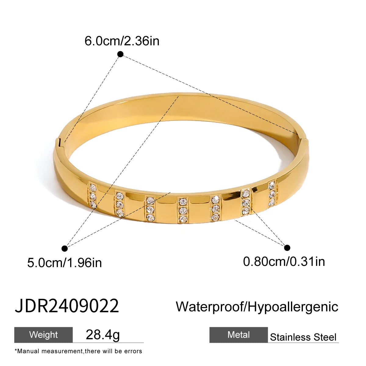 Minimalist Zircon Bracelet Star Buckle Stackable