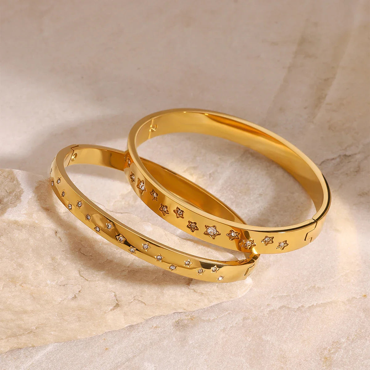 Minimalist Zircon Bracelet Star Buckle Stackable