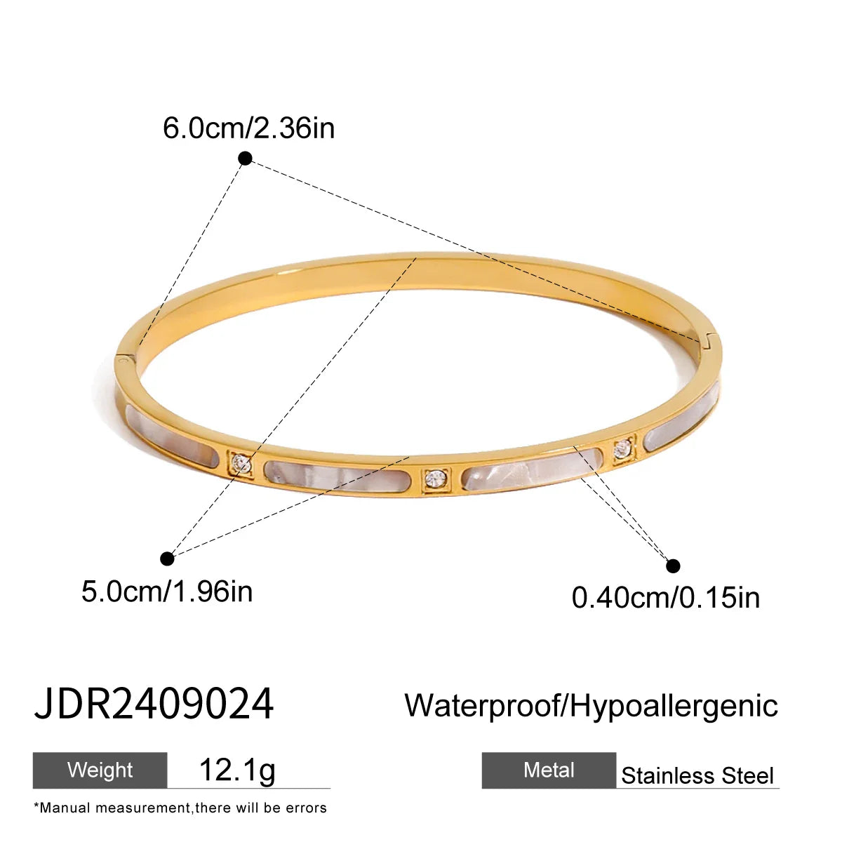 Minimalist Zircon Bracelet Star Buckle Stackable