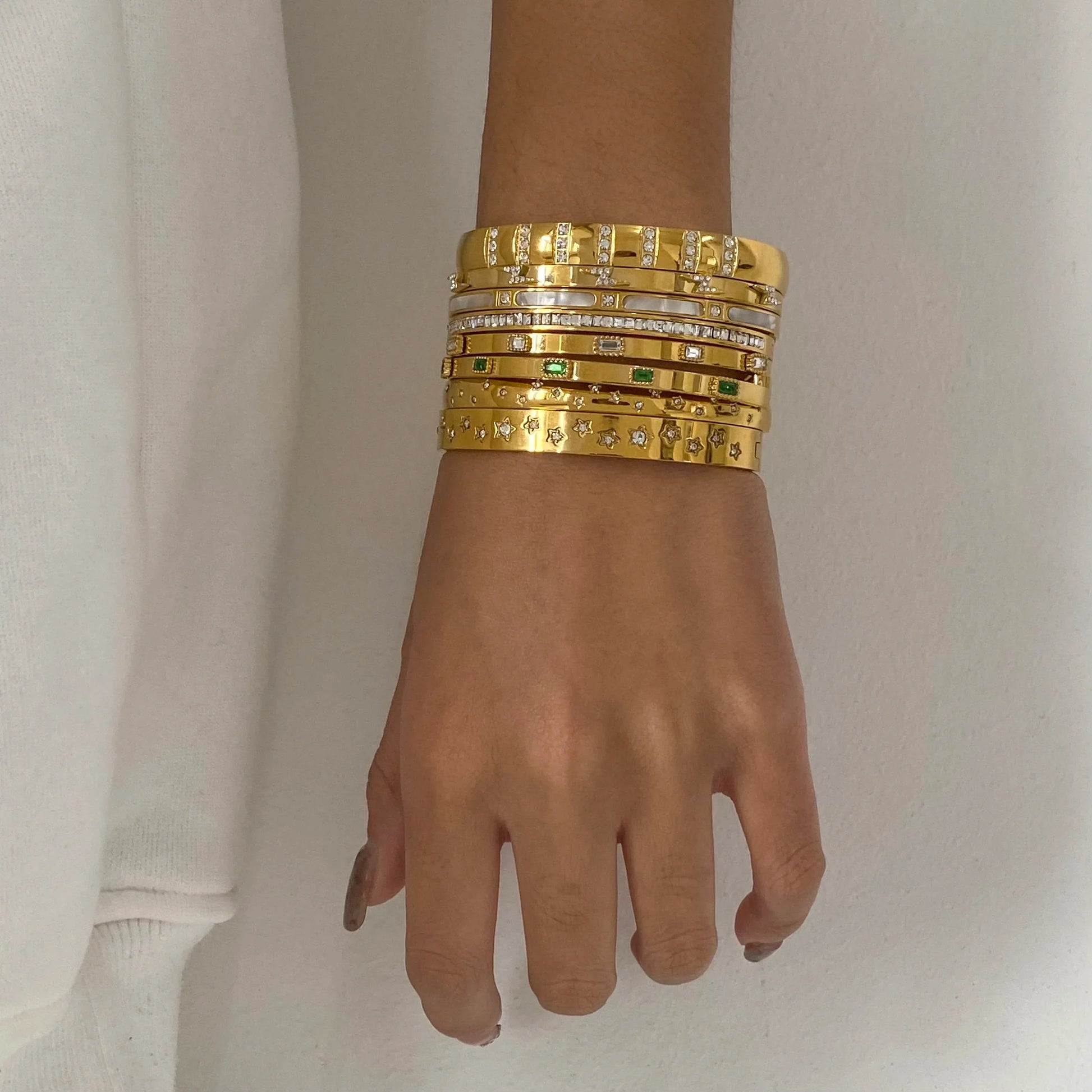 Minimalist Zircon Bracelet Star Buckle Stackable